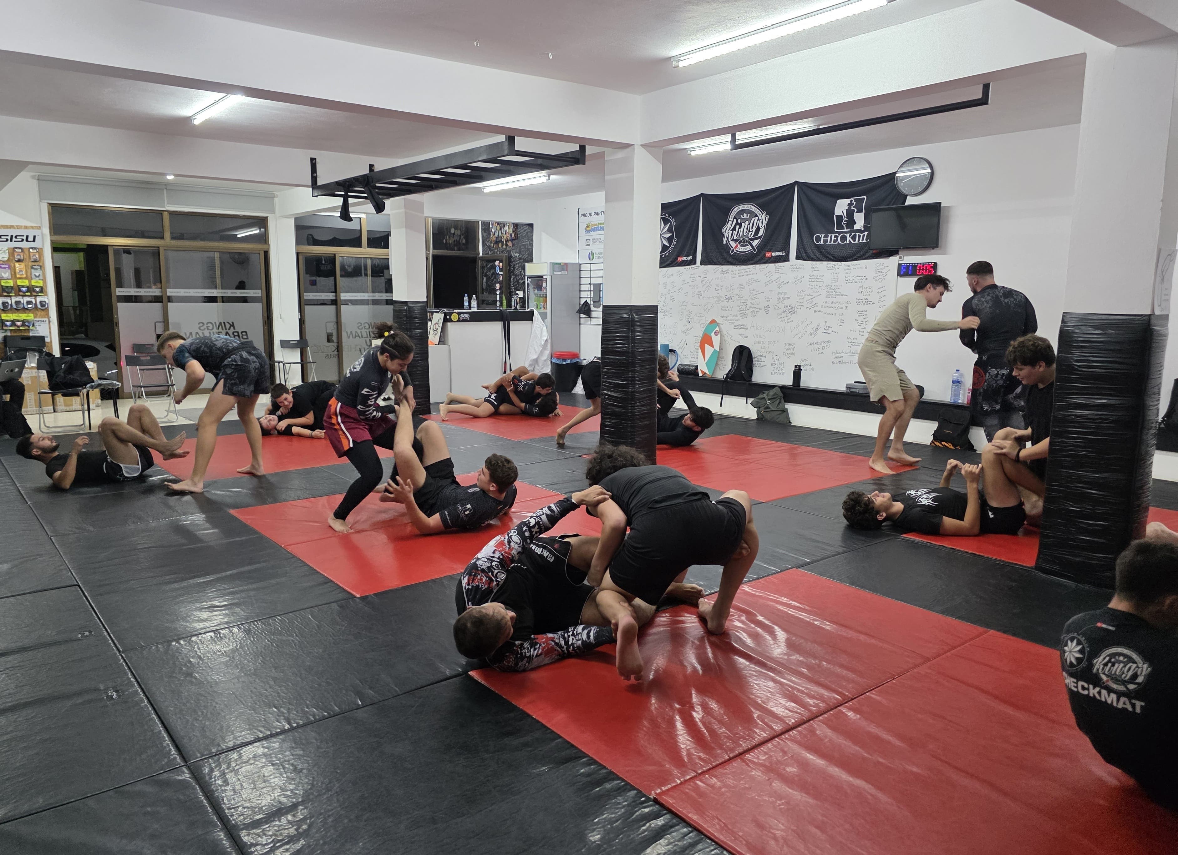 Our little champions from the BJJ gym in Paphos, Cyprus, standing proudly as a team, symbolizing the spirit of youth empowerment in BJJ.